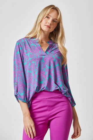 Lizzy Purple and Teal Perfection Top