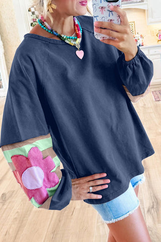 Flower Patchwork Oversize Top