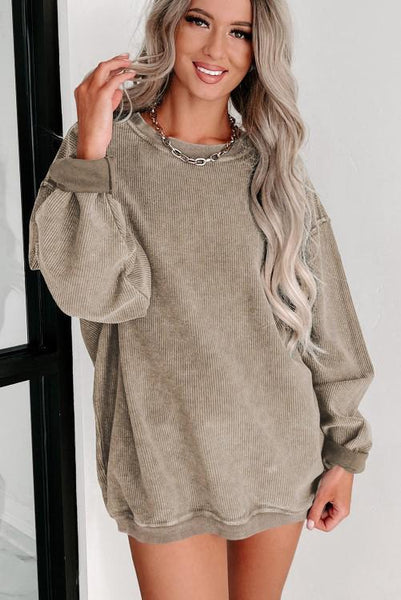 Ribbed Knit PUllover