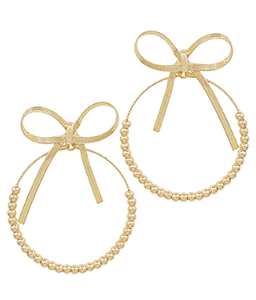 Circle and Bow Earrings