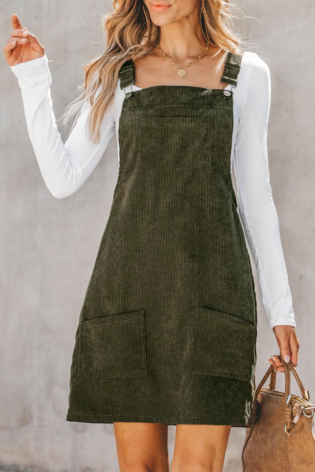 Overall Corduroy Dress