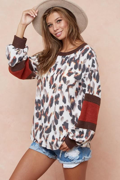 Rust Me Leopard Top