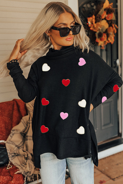 Chenile Heart Patch Top