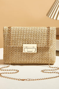 Camel Woven Chain Should Bag