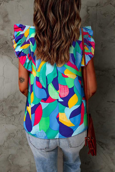 Multicolor Abstract Top