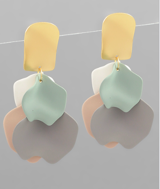 Two Tone Petal Earrings