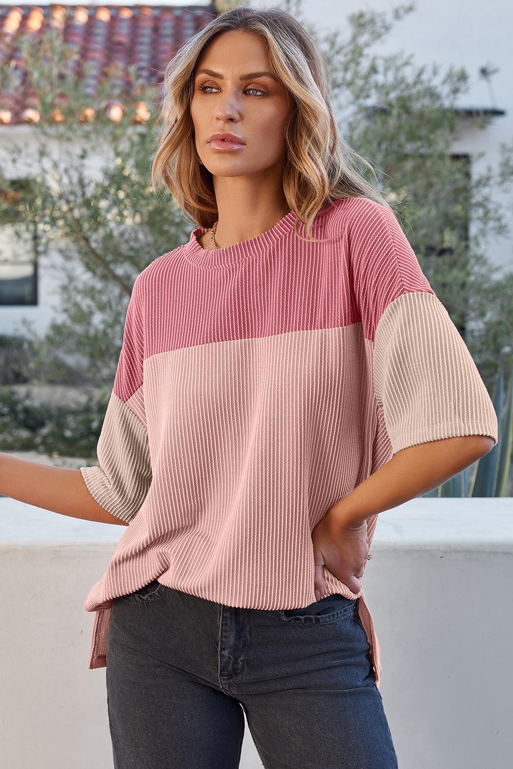 Ribbed Color Block for the Win Top