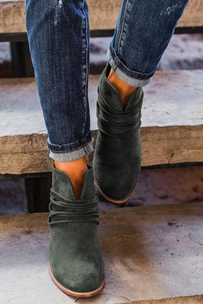 Criss Cross Slip on Boots