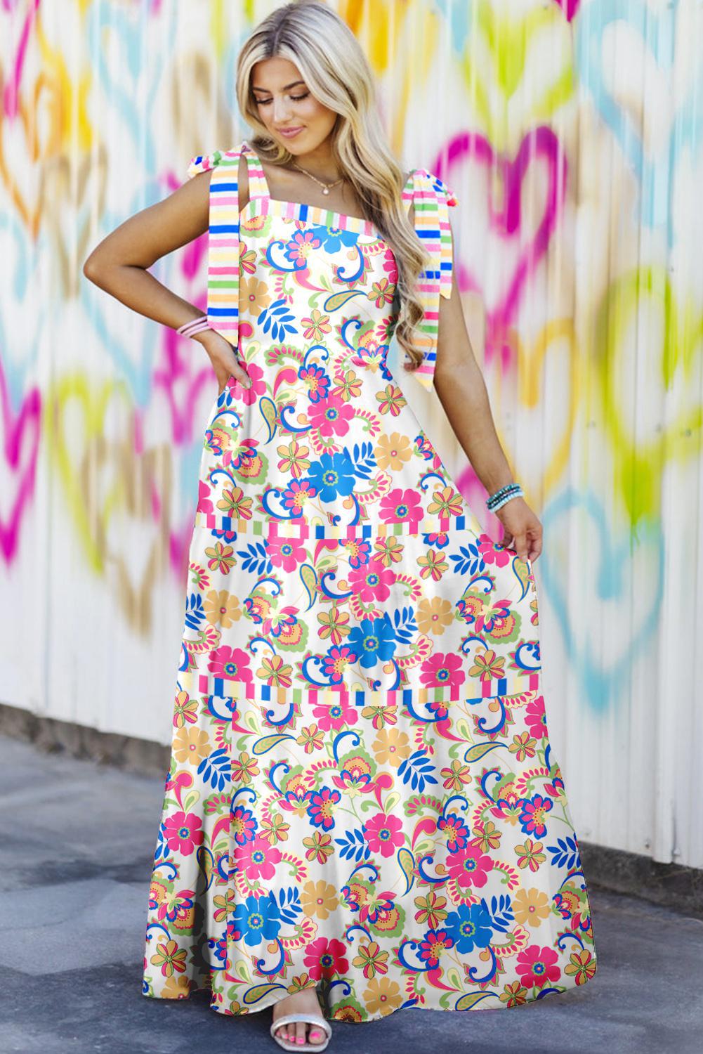 Rainbow Floral Maxi