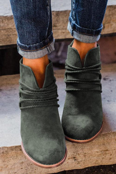 Criss Cross Slip on Boots