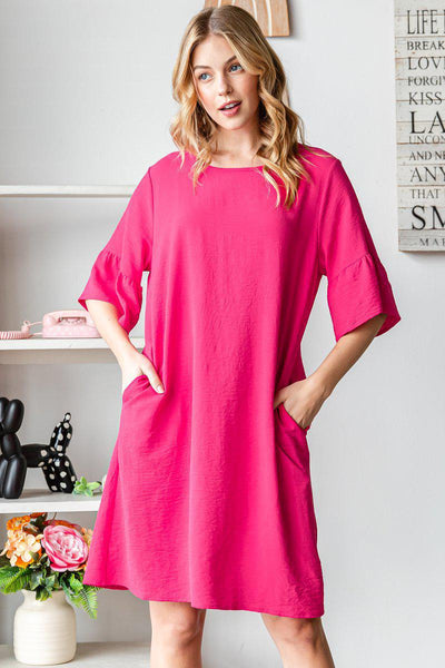 Ruffle Sleeve Dress