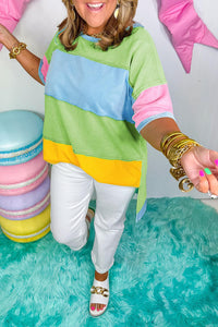 Curvy Color BLock with Exposed Seams