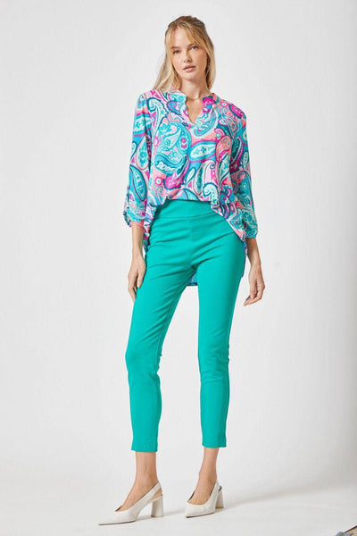 Lizzy Top Aqua Paisley