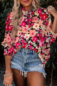 Rose around the Neckline Top