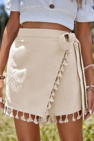 Tassel Tie Mini Skort