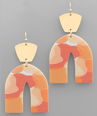 Printed Arch Earrings