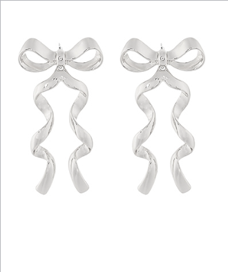 Sweet Metal Ribbon Earrings