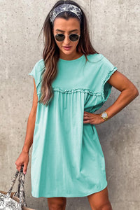 Frilled Trim Mini Dress