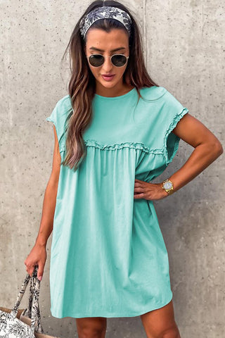 Frilled Trim Mini Dress