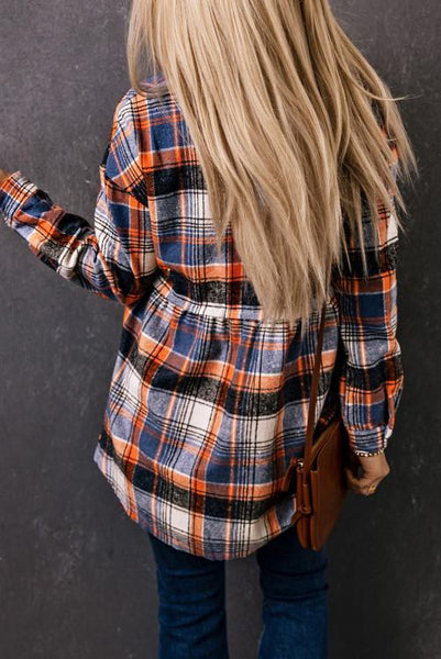 Plaid Button Down Babydoll Top