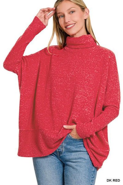 Turtleneck Melange Hacci Sweater