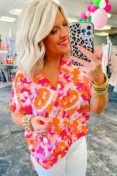 Orange and Pink Perfection Top