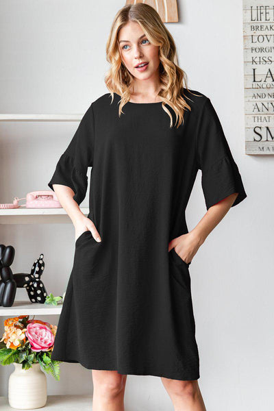 Ruffle Sleeve Dress