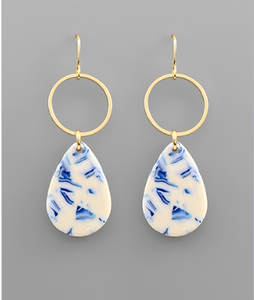 Teardrop Blue Earrings