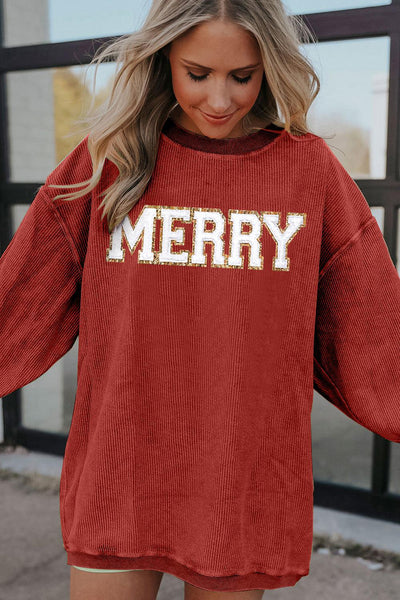 Merry Corded Christmas Sweatshirt