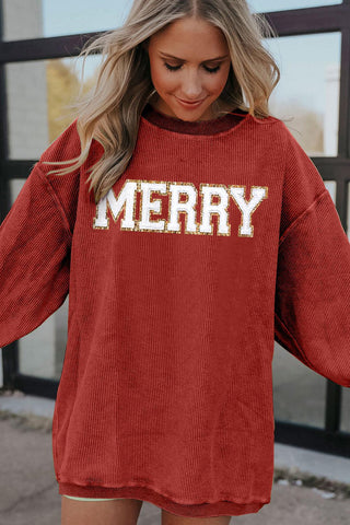 Merry Corded Christmas Sweatshirt