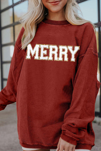 Merry Corded Christmas Sweatshirt