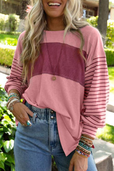 Color Block Bishop Sleeve Top