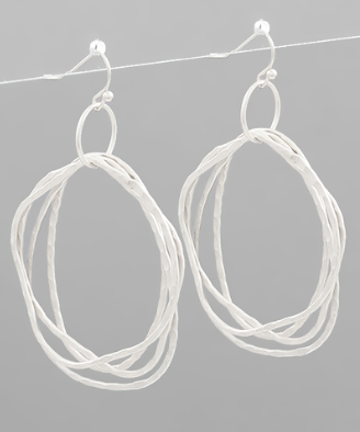 Uneven Circle Dangle Earrings