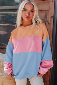 Drop Shoulder Patchwork Top