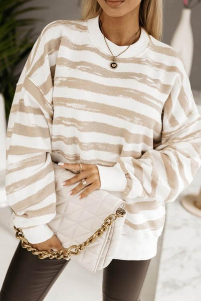 Striped Oversized Sweatshirt