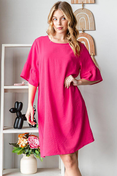 Ruffle Sleeve Dress