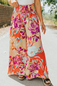 Floral Passion Smocked Waist Pants