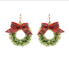 Christmas Wreath Earrings