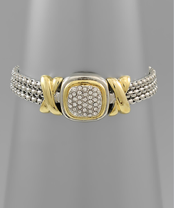 Pave Two Tone Bracelet