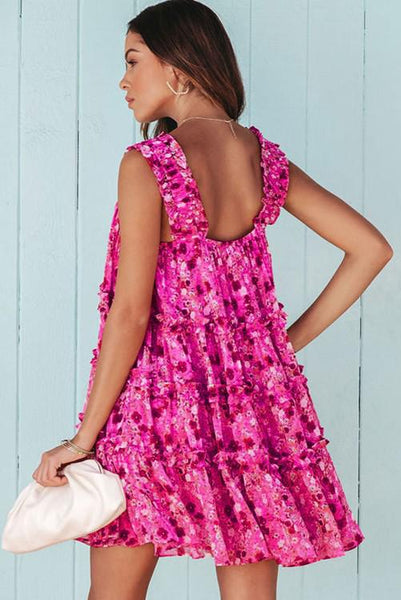 Tiered  Floral Mini Dress