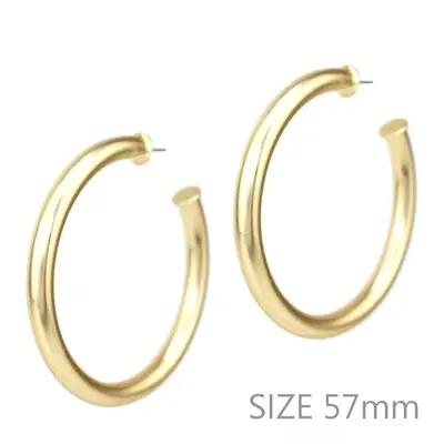 2.25" Stud Hoop Earrings