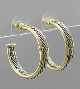 Two-Tone Rope Earrings