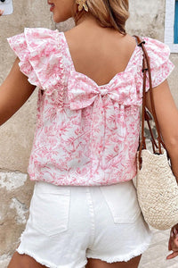 Bow Back Floral Top