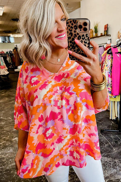 Orange and Pink Perfection Top