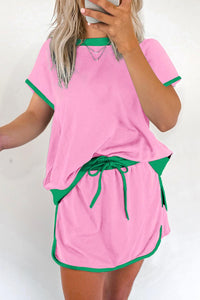 Colorblock drop Shoulder T and Skort
