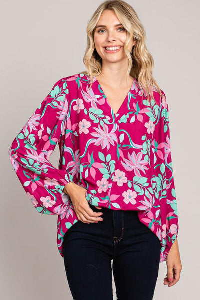 Pink Floral Beauty Top