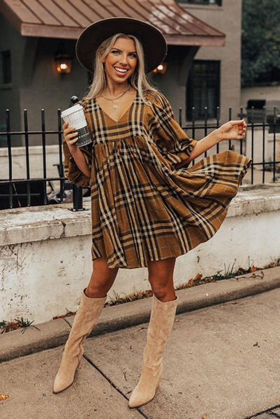 Falling for Fall Babydoll Dress