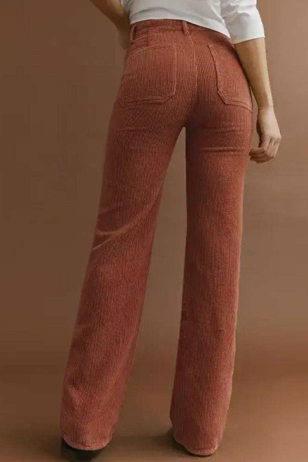 Square Pocket Corduroy Pants