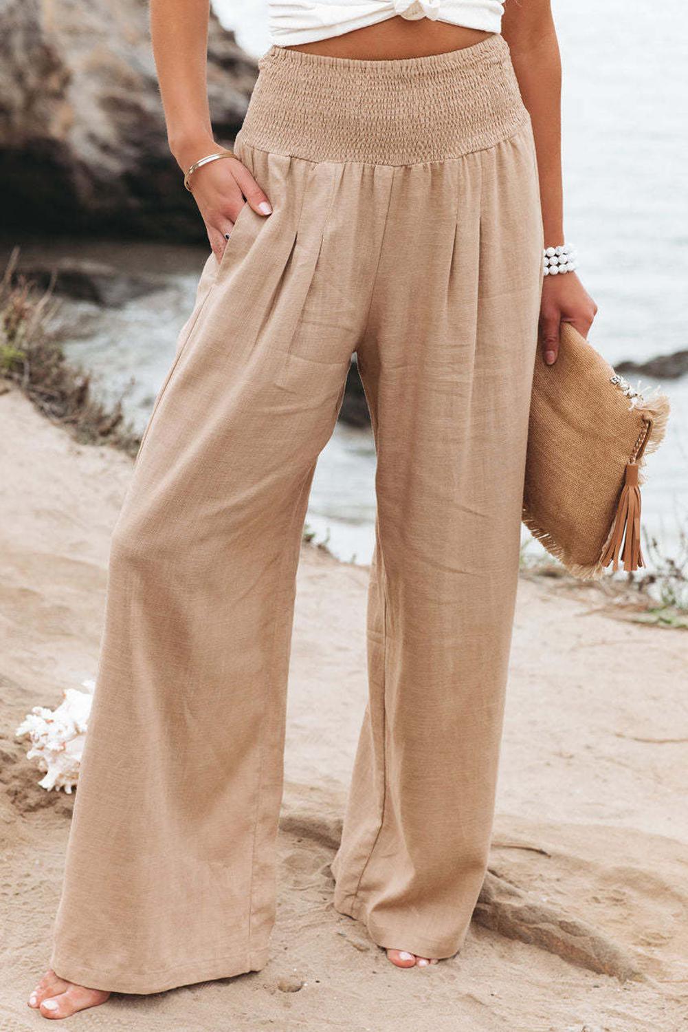 High Waist Wide Trousers