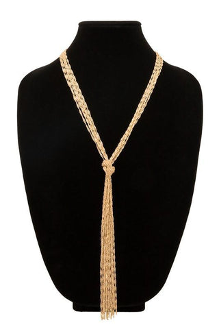 Multi Strand Lariat Necklace